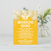 Boho Sunshine Balloons Abschluss Danke, Card Dankeskarte (Stehend Vorderseite)