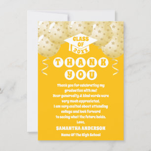 Boho Sunshine Balloons Abschluss Danke, Card Dankeskarte