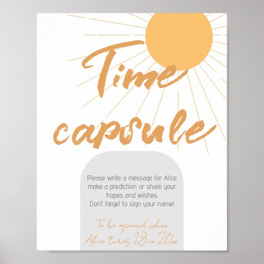 Boho sunshine Birthday Time Kapsel Poster (Vorne)
