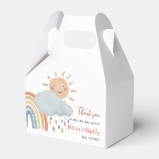 Boho Sunshine Birthdayb Party Geschenkschachtel (Vorderseite)