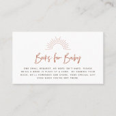 Boho Sunshine Book Request Enclosure Card Platzkarte (Vorderseite)