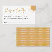 Boho Sunshine Diaper Umschließungskarte Platzkarte (Vorne/Hinten)