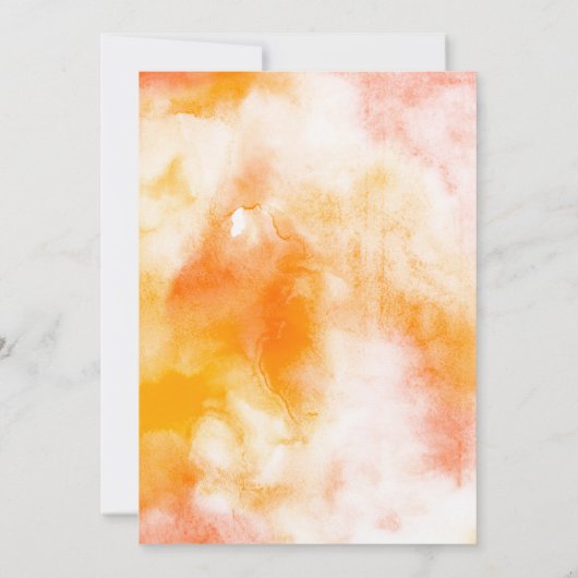 Boho Sunshine eine Feier Aquarell Einladung (Rückseite)