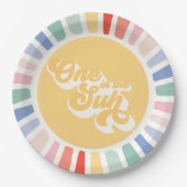 Boho Sunshine eins in der Sonne Sonnenschein Gebur Pappteller (Vorderseite)