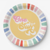 Boho Sunshine eins in der Sonne Sonnenschein Gebur Pappteller (Vorderseite)