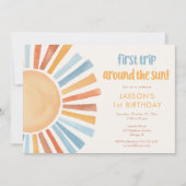 Boho Sunshine erste Reise um den Sonnenhungstag Einladung (Vorderseite)