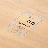 Boho Sunshine Erstgeburt Ein glücklicher Junge Ret Acryleinladungen (Ablage )