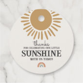 boho sunshine Geburtstagsregenbogen-Liebhaber-Tag Geschenkanhänger (Rückseite)