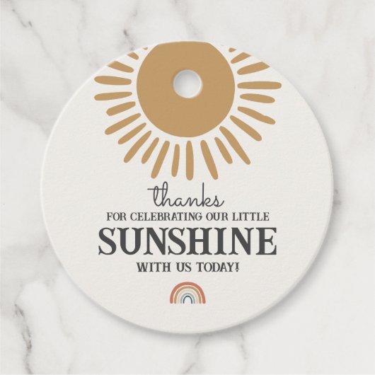 boho sunshine Geburtstagsregenbogen-Liebhaber-Tag Geschenkanhänger (Vorderseite)