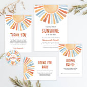 Boho Sunshine Gender Neutral Baby Shower Dankeskarte