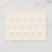 Boho Sunshine Gender Neutral Display Dusche Enclo Begleitkarte (Rückseite)