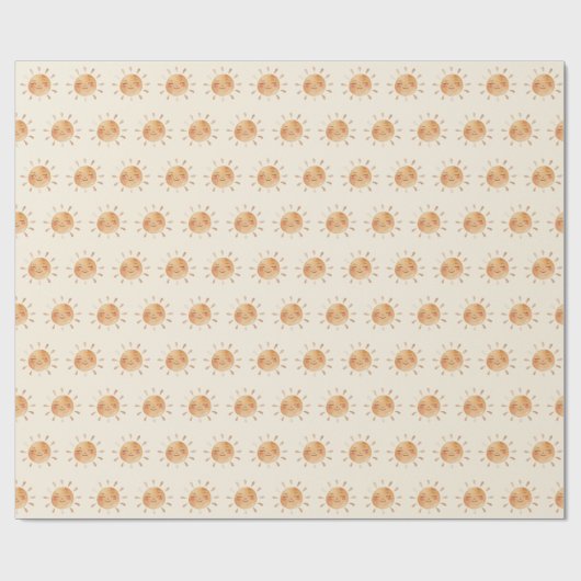 Boho Sunshine Gender Neutral Geschenkpapier (Flach)