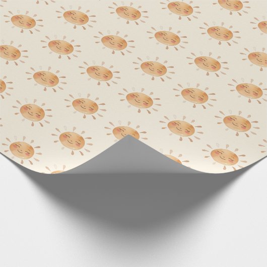 Boho Sunshine Gender Neutral Geschenkpapier (Ecke)