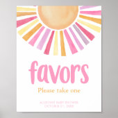 Boho Sunshine Girl Duschfavoriten Zeichen Poster (Vorne)