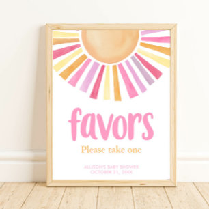 Boho Sunshine Girl Duschfavoriten Zeichen Poster