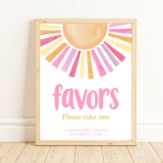 Boho Sunshine Girl Duschfavoriten Zeichen Poster