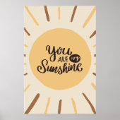 Boho Sunshine Kinderzimmer Wall Art Poster (Vorne)