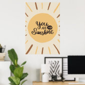 Boho Sunshine Kinderzimmer Wall Art Poster (Heimbüro)