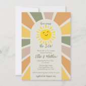 Boho Sunshine kommt hier zur Son Baby Dusche Einladung (Vorderseite)