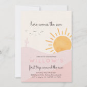 Boho Sunshine kommt hier zur Sun Birthday Party Einladung (Vorderseite)