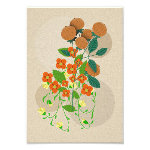 Boho Sunshine Minimalistisch Daisy Wall Art Fotodruck