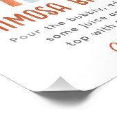 Boho Sunshine Neutral Baby Dusche Mimosa Zeichen Fotodruck (Ecke)