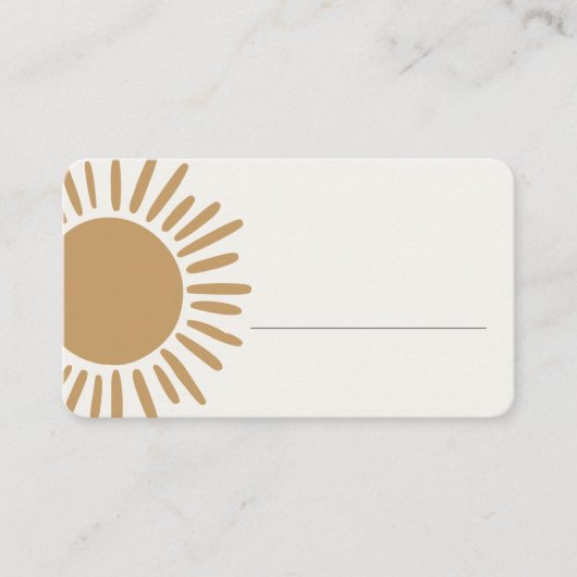 boho sunshine Platzkarte (Vorderseite)