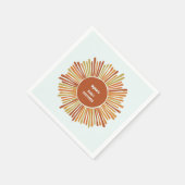 Boho Sunshine Retro Yellow Orange Baby Dusche Serviette (Ecke)