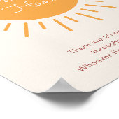 Boho Sunshine Schnuller Hunt Shower Game Poster (Ecke)