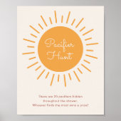 Boho Sunshine Schnuller Hunt Shower Game Poster (Vorne)