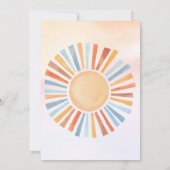 Boho Sunshine Sonnenterrrakotta-Geburtstag Dankeskarte (Rückseite)
