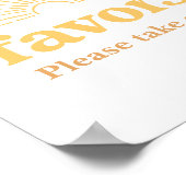 Boho Sunshine Sun Baby Shower Favors Sign Poster (Ecke)