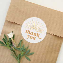 Boho Sunshine Sun Baby Shower Runder Aufkleber