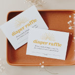 Boho Sunshine Sun Diaper Raffle Ticket Begleitkarte<br><div class="desc">Verlangen Sie Freunde und Familie,  an einer Windpreisverlosung für Ihre Kleine mit diesem sonnenthematischen Gewinnschein teilzunehmen.</div>