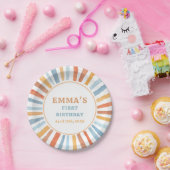 Boho Sunshine Sun Terrakotta-Papierteller Pappteller (Party)