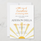 Boho Sunshine Sun Themed Boy Girl Babydusche Einladung (Vorderseite)