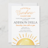 Boho Sunshine Sun Themed Boy Girl Babydusche Einladung (Vorderseite)