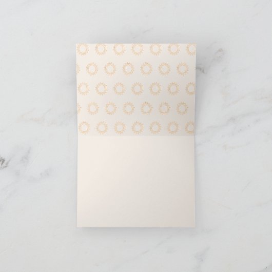 Boho Sunshine Thank You Note Invitation Einladung (Innenseite)