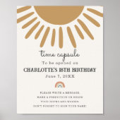 Boho sunshine Time Kapsel Party Zeichen Poster (Vorne)