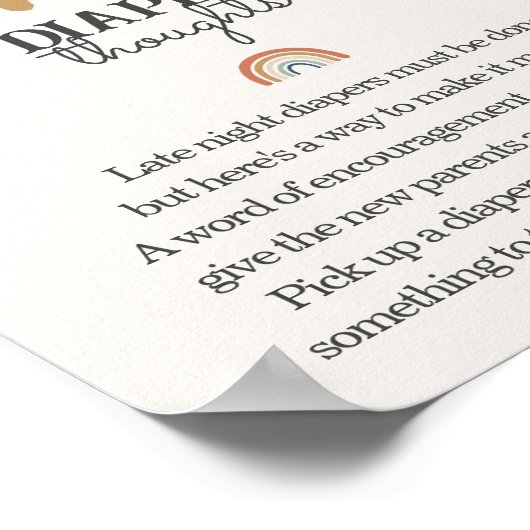 Boho Sunshine Windsurf Gedanken Babydusche Schild (Ecke)