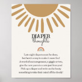 Boho Sunshine Windsurf Gedanken Babydusche Schild (Vorne)