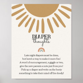 Boho Sunshine Windsurf Gedanken Babydusche Schild