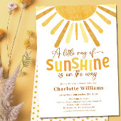 Boho Sunshine Yellow Baby Dusche Einladung