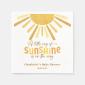 Boho Sunshine Yellow Baby Dusche Serviette (Vorderseite)