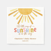 Boho Sunshine Yellow Baby Dusche Serviette (Vorderseite)