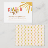 Boho Sunshine Yellow Baby Dusche Windelwanne Winde Begleitkarte (Vorne/Hinten)