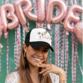 Boho Surf Beach | Bachelorette Monogramm Truckerkappe