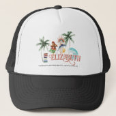 Boho Surf Beach | Junggesellinnenabschied Monogram Truckerkappe (Vorderseite)