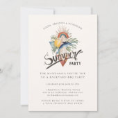 Boho Surf | Sommer Gartenparty Einladung (Vorderseite)