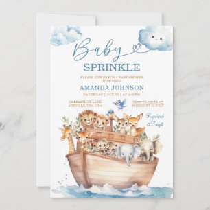 Boho süße Arche Noah geschlechtsneutrale Babyparty Einladung